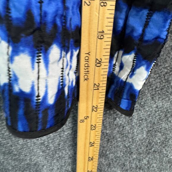 Catherines Jacket Womens 2X Blue Printed Open Front Quilted Business Casual Plus - Picture 5 of 6